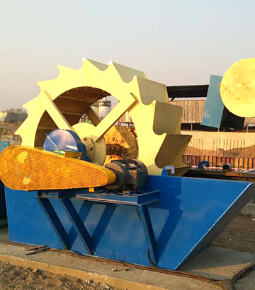 洗砂机生产线-赞比亚客户作业现场